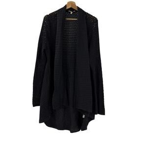 Eileen Fisher Open Knit Open Cardigan Sz L